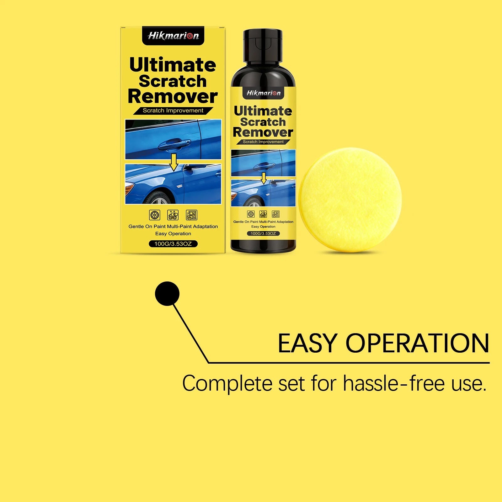 Car Scratch Repair Kit: Polishes, restores and brightens dull car paint, ideal for daily effective maintenance and care.