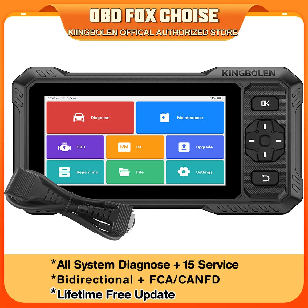 KINGBOLEN S6 ELITE Lifetime Free Update All System Auto Diagnostic Tools TPMS AF 15 Service Bidirectionnal Control OBD2 Scanner