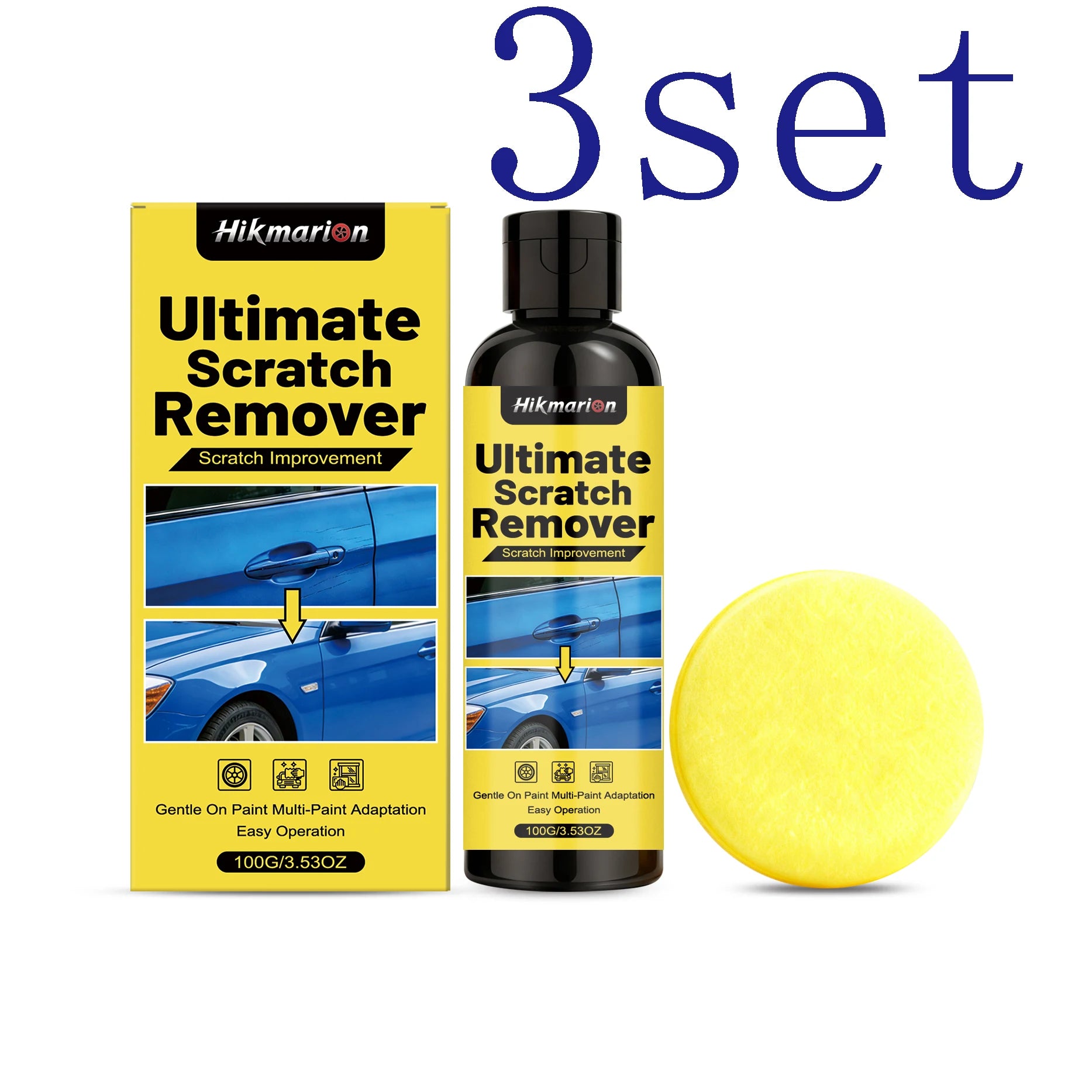 Car Scratch Repair Kit: Polishes, restores and brightens dull car paint, ideal for daily effective maintenance and care.
