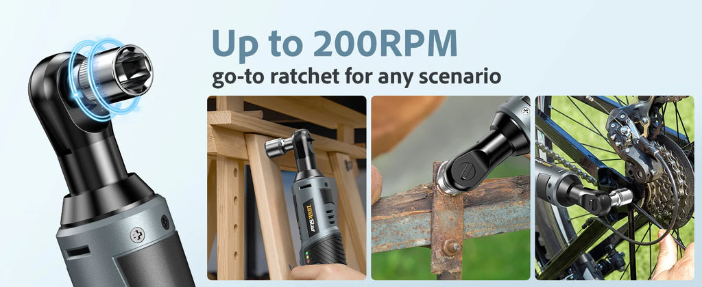 3/8" Driver Cordless Ratchet Wrench with 1/4" Adapter&7 Sockets&2 2.0Ah Batteries 12V Car Dismantling Tool Electric Wrench Kit