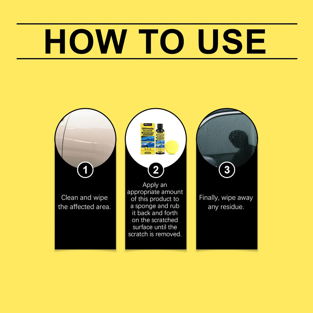 Car Scratch Repair Kit: Polishes, restores and brightens dull car paint, ideal for daily effective maintenance and care.